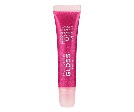 Herbs & More Cosmetics Fruity Glitter Gloss Strawberry